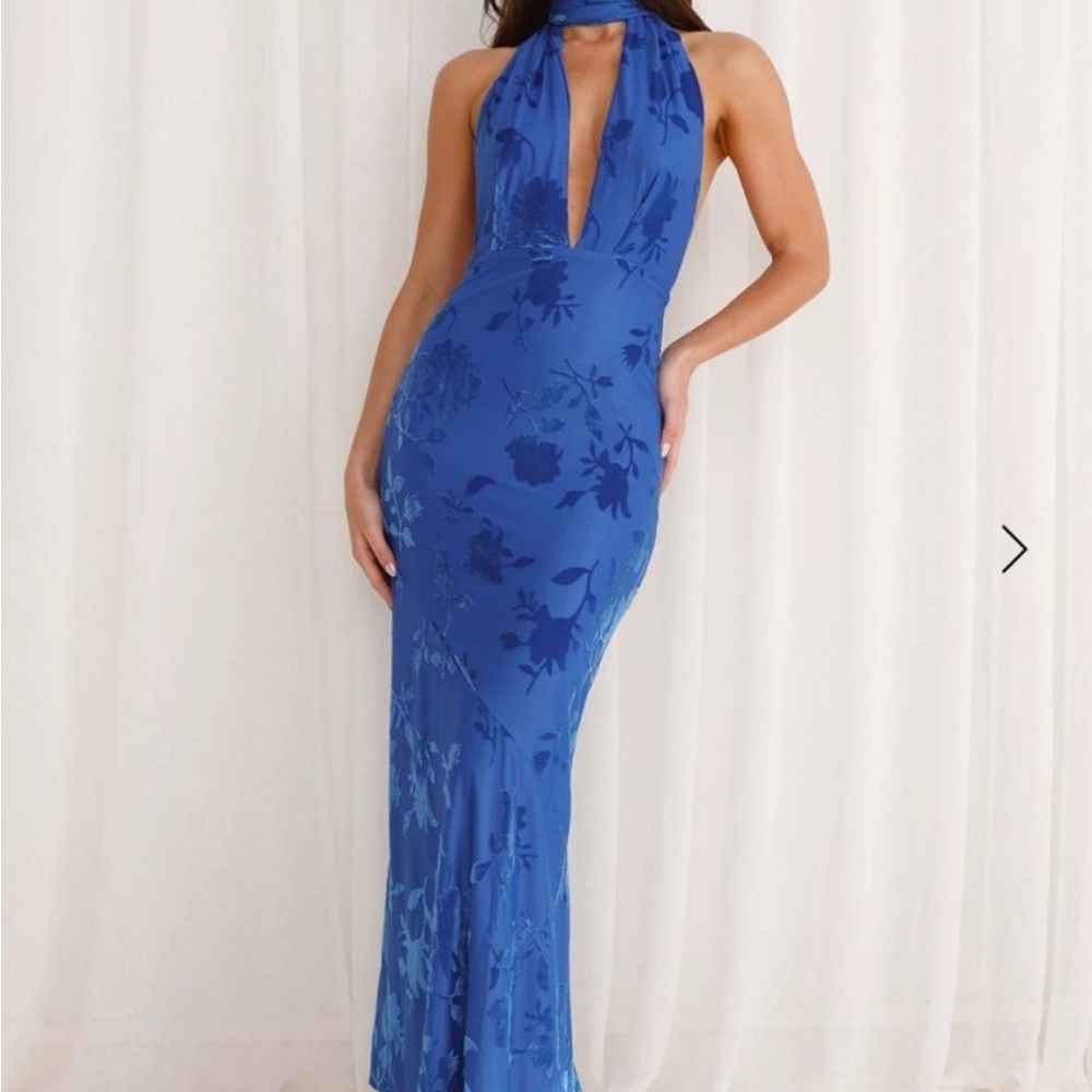 Blue Halter Dress
